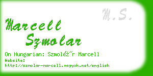 marcell szmolar business card